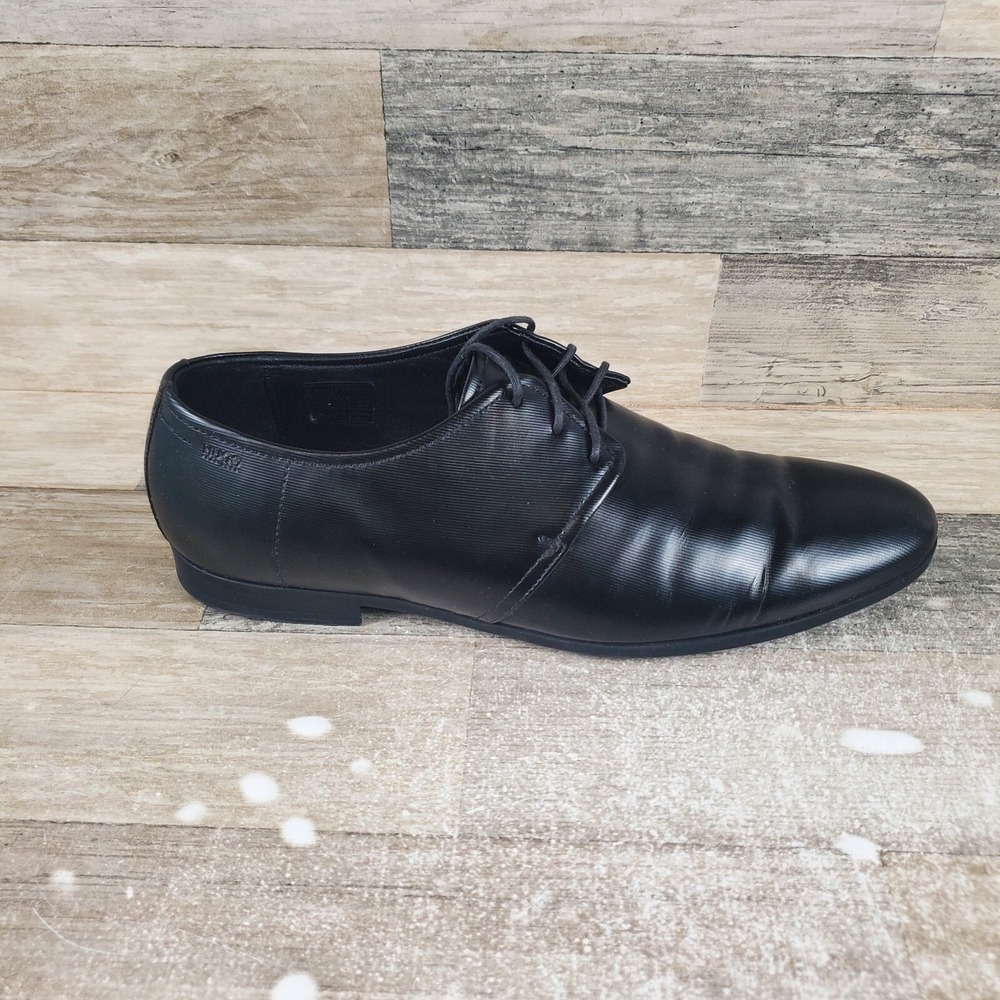 Hugo Boss Colby Mens Shoes Sz 9 Black Leather Lace Up Oxfords Dress Shoe